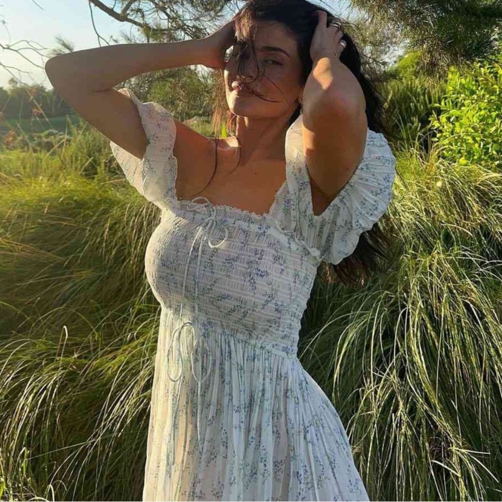 Doen Stanza Dress in Blanc Bluebell Ballad. Size M NWT